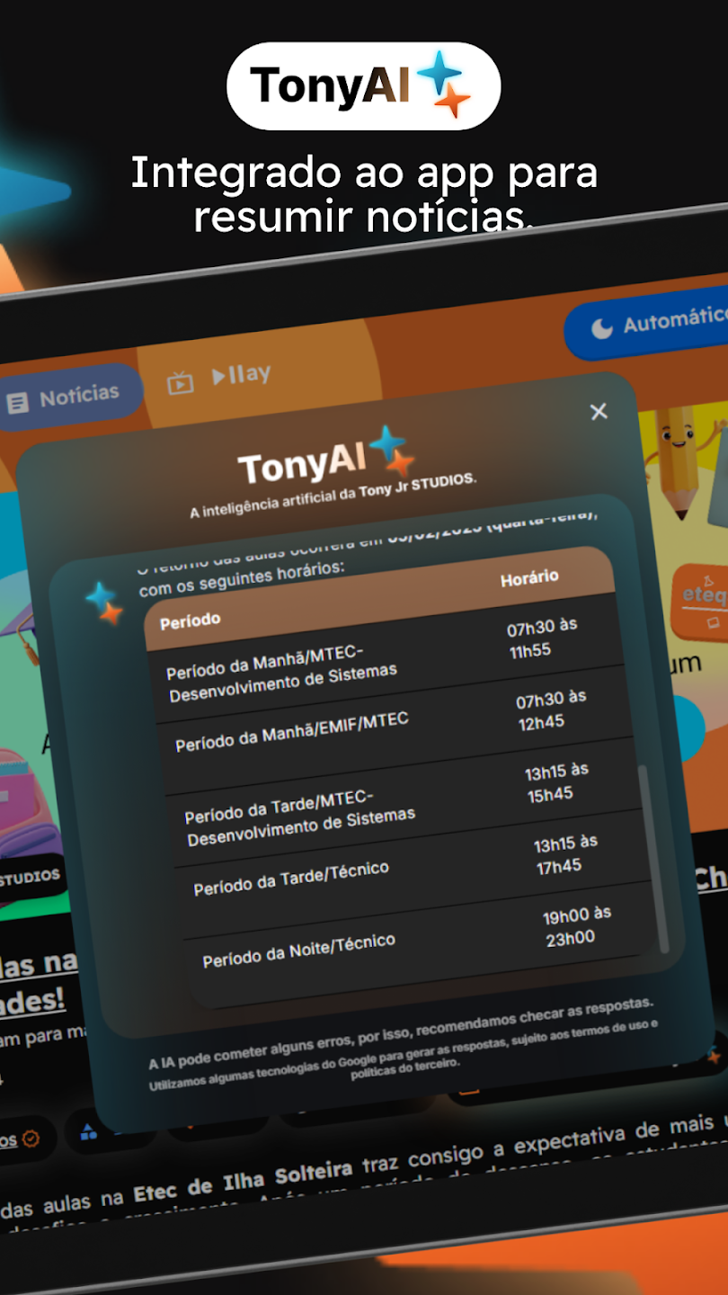 TonyAI sempre ao seu lado!